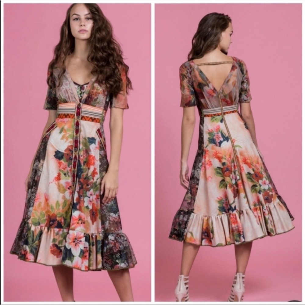 Byron Lars O’keefe fit and flare dress size 12